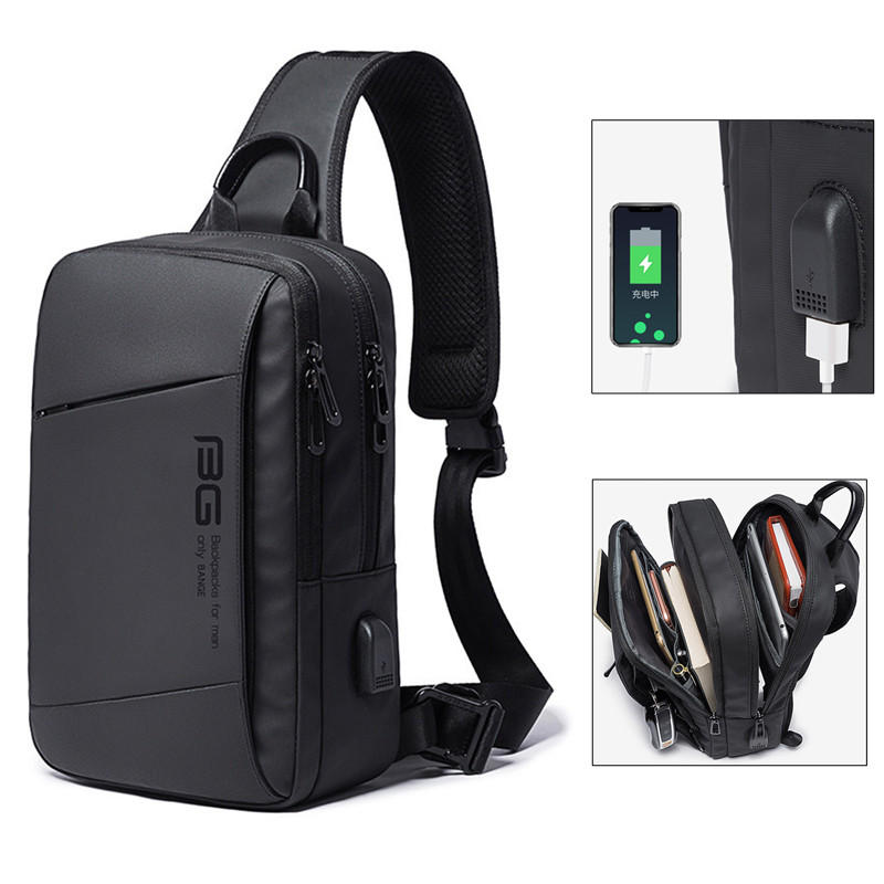 Bange bg-22002 usb shoulder bag 9.7inch laptop bag crossbody bag men ...