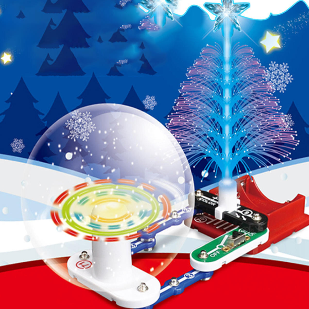 Christmas Tree DIY Toys Kids Electronics Blocks Educational Snap Circuit Kit Discovery Science