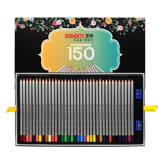 ZIBOM P-150 High Concentration Colored Pencil Set 150 Colors Water Soluble Watercolor Sketch Crayons Pencils Artist Scho, Banggood  - buy with discount
