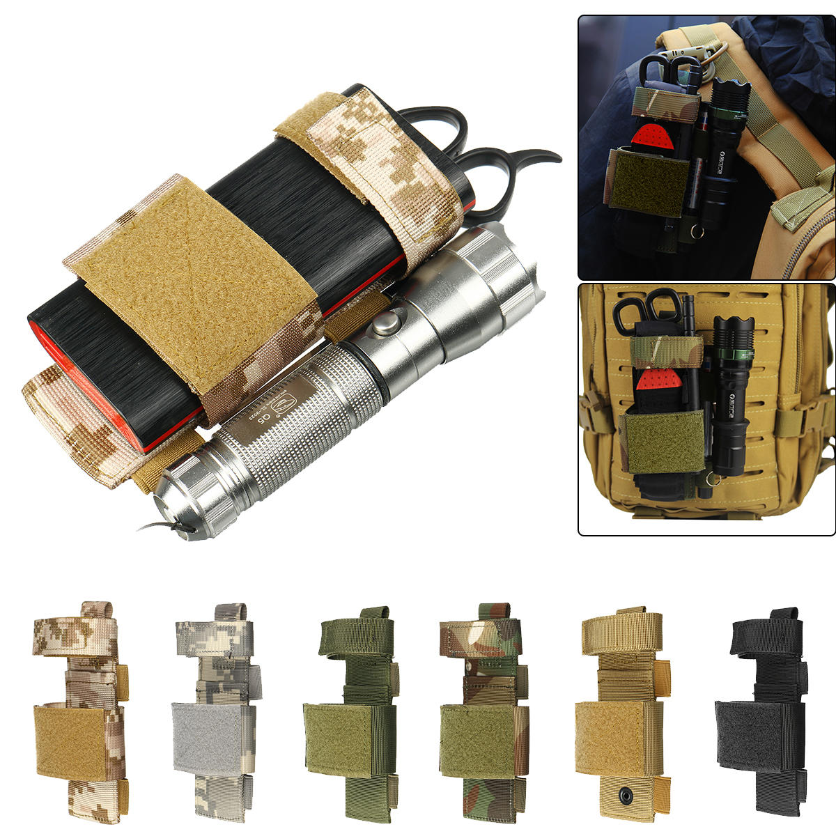 Outdoor Nylon Tactical Bag Taschenlampenclip Erste-Hilfe-Tourniquet-Schnallenriemen Kampfanwendung für Notfallverletzungen