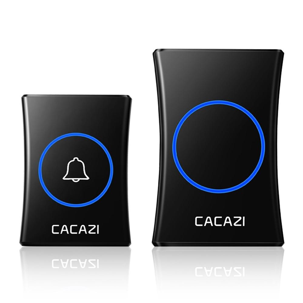 CACAZI A30 Smart waterdichte draadloze muziek deurbel batterij 300M afstandsbediening knop ontvanger