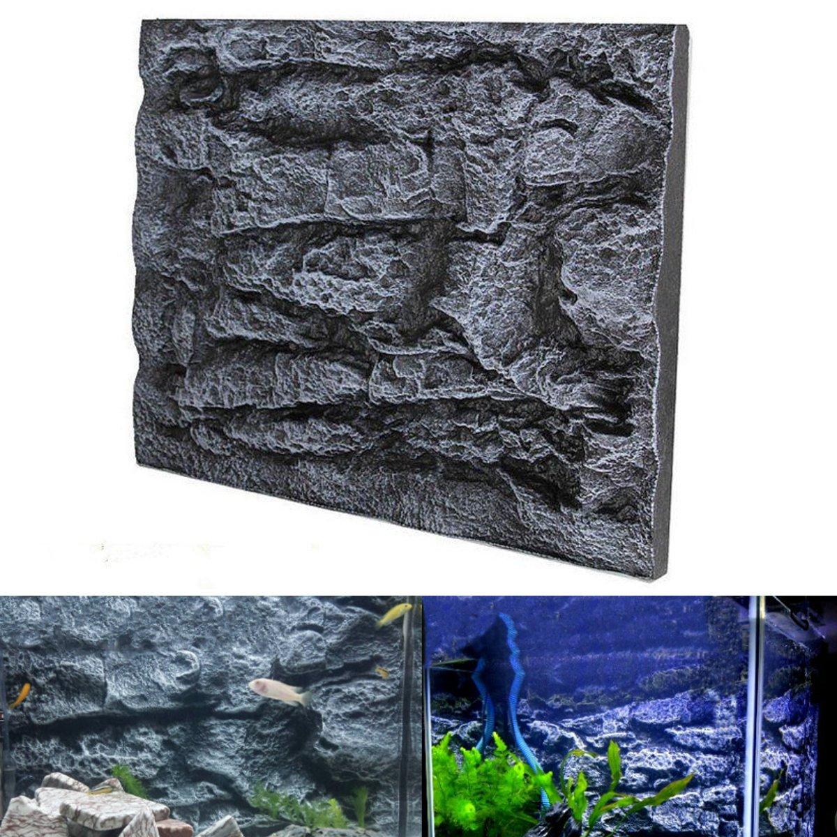60X45 cm 2 stks 3D Foam Rock Reptile Aquarium Achtergrond Achtergrond Aquarium Board