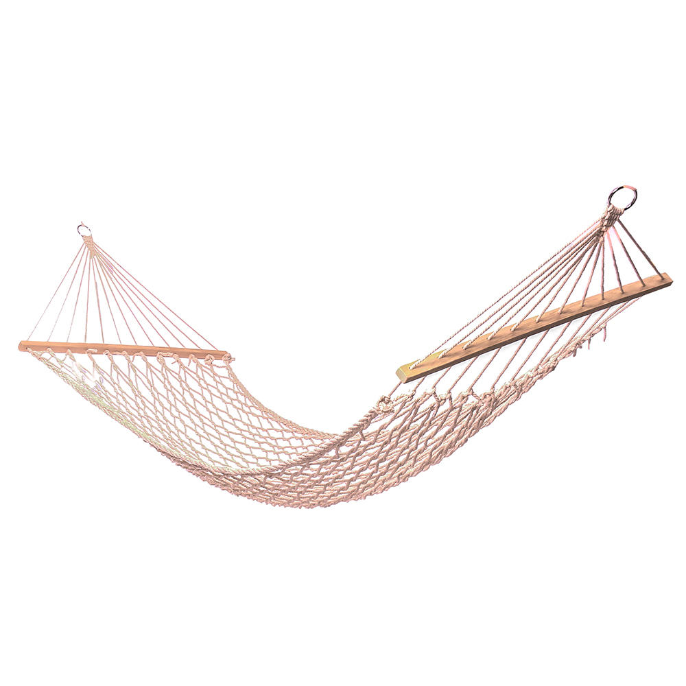 200x80cm 2 People Double Hammock Cotton Mesh Hanging Swing Bed Max Load 120kg Outdoor Camping