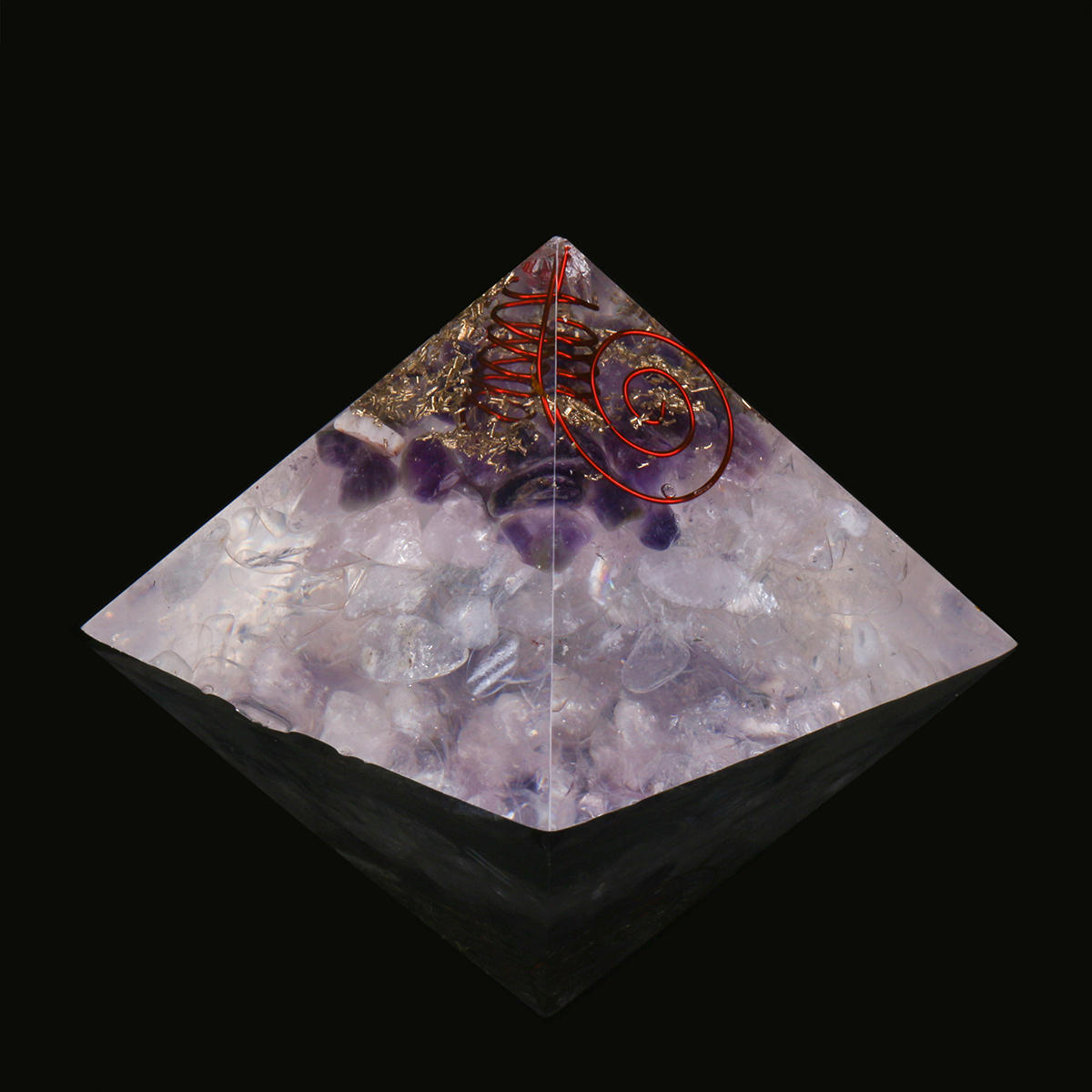 Himalaya Stone Orgone Pyramid Energy Generator Tower Decorations Home Reiki Healing Crystal