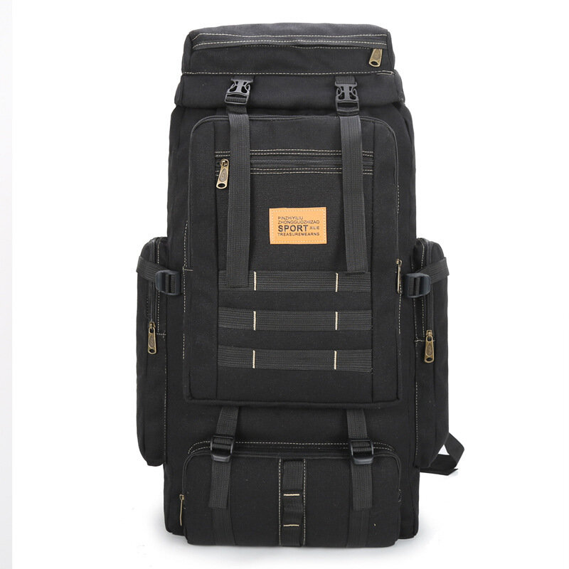 IPRee® 80L Καμβάς τακτικό σακίδιο πλάτης Αδιάβροχη τσάντα ταξιδίου Unisex Πεζοπορία Αναρρίχηση Σακίδιο πλάτης