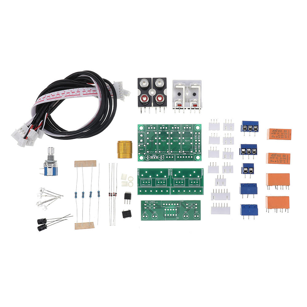 

Relay 4-way Audio Input Signal Selector DIY Kit Switching RCA Audio Input Selection Board of Button Switch for Amplifier