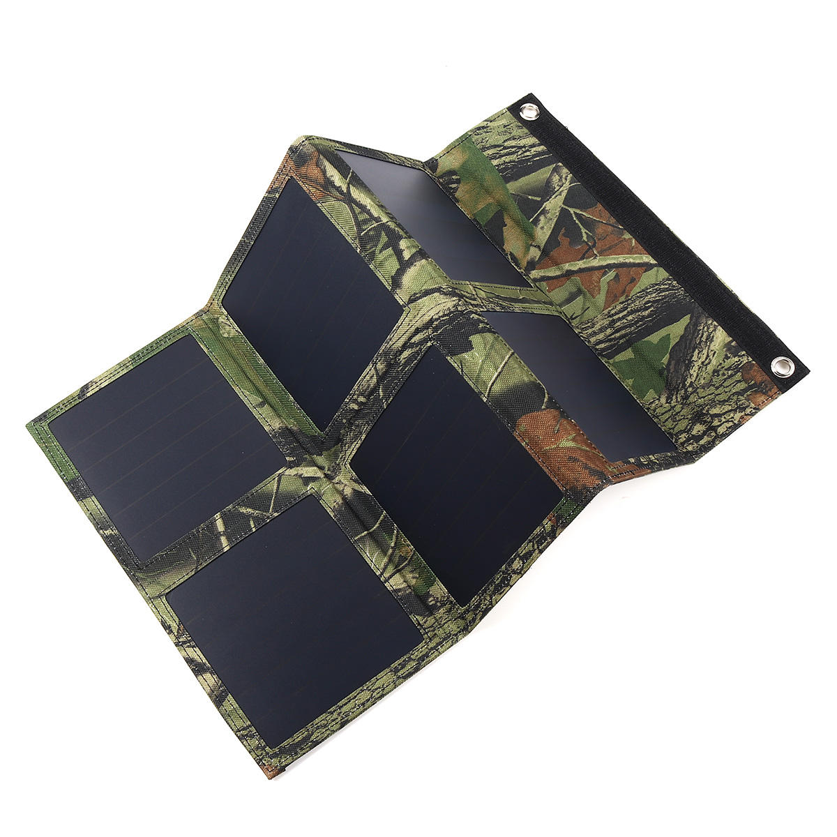 

25W 5V Foldable Solar Panel Charger Solar Power Bank Dual USB Camouflage Backpack Camping Hiking for Huawei iPhone Samsu