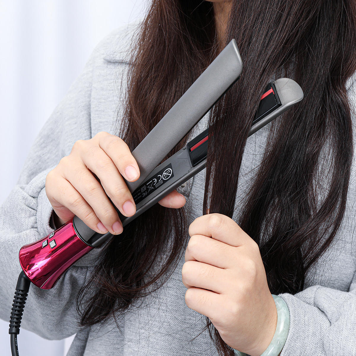 Heating Hair Styling Straightener Curler 35W Professional Hair Straightener LED Display Hair Styling