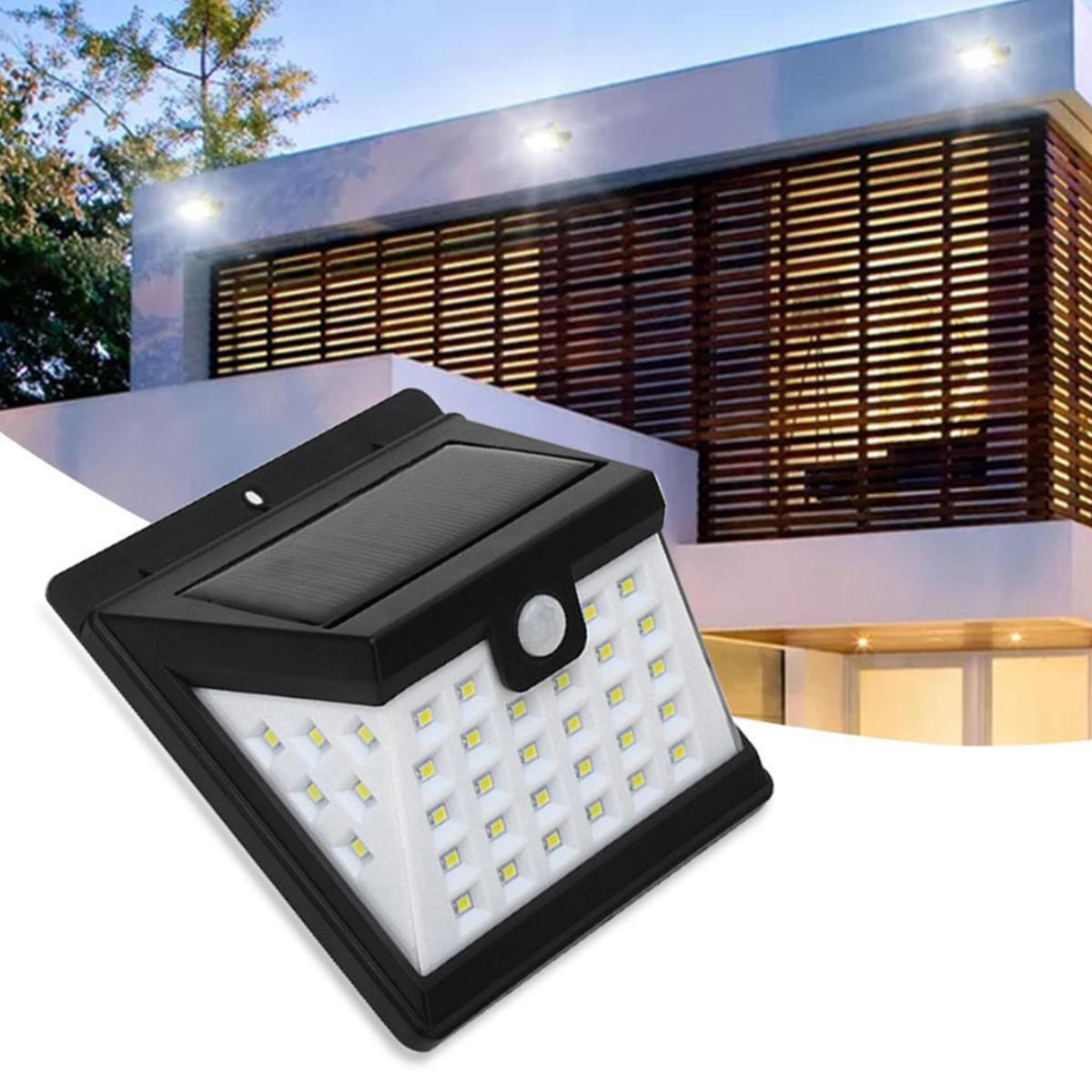 40 LED Solar Wall Light Garden Flood Lamp Waterproof Sensor Camping Light