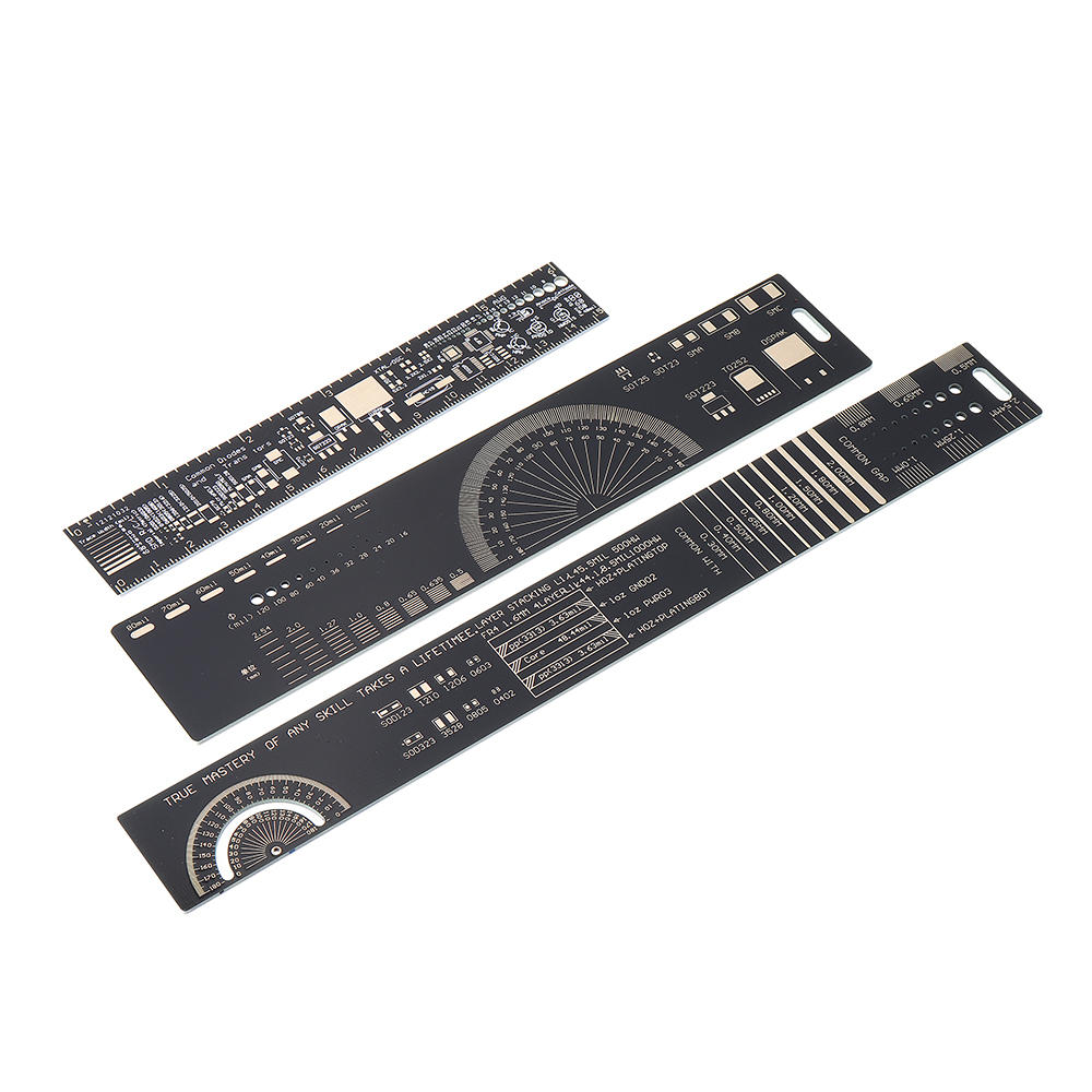 

15pcs 15cm 20cm 25cm Multifunctional PCB Ruler Measuring Tool Resistor Capacitor Chip IC SMD Diode Transistor Package 18