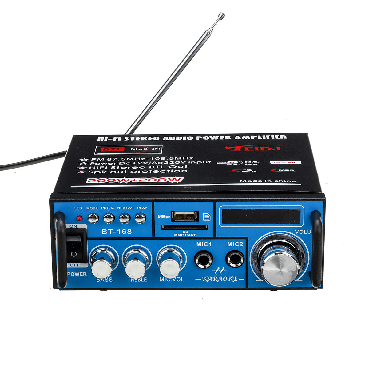 400w 12v digital bluetooth audio amplifier stereoradio ...