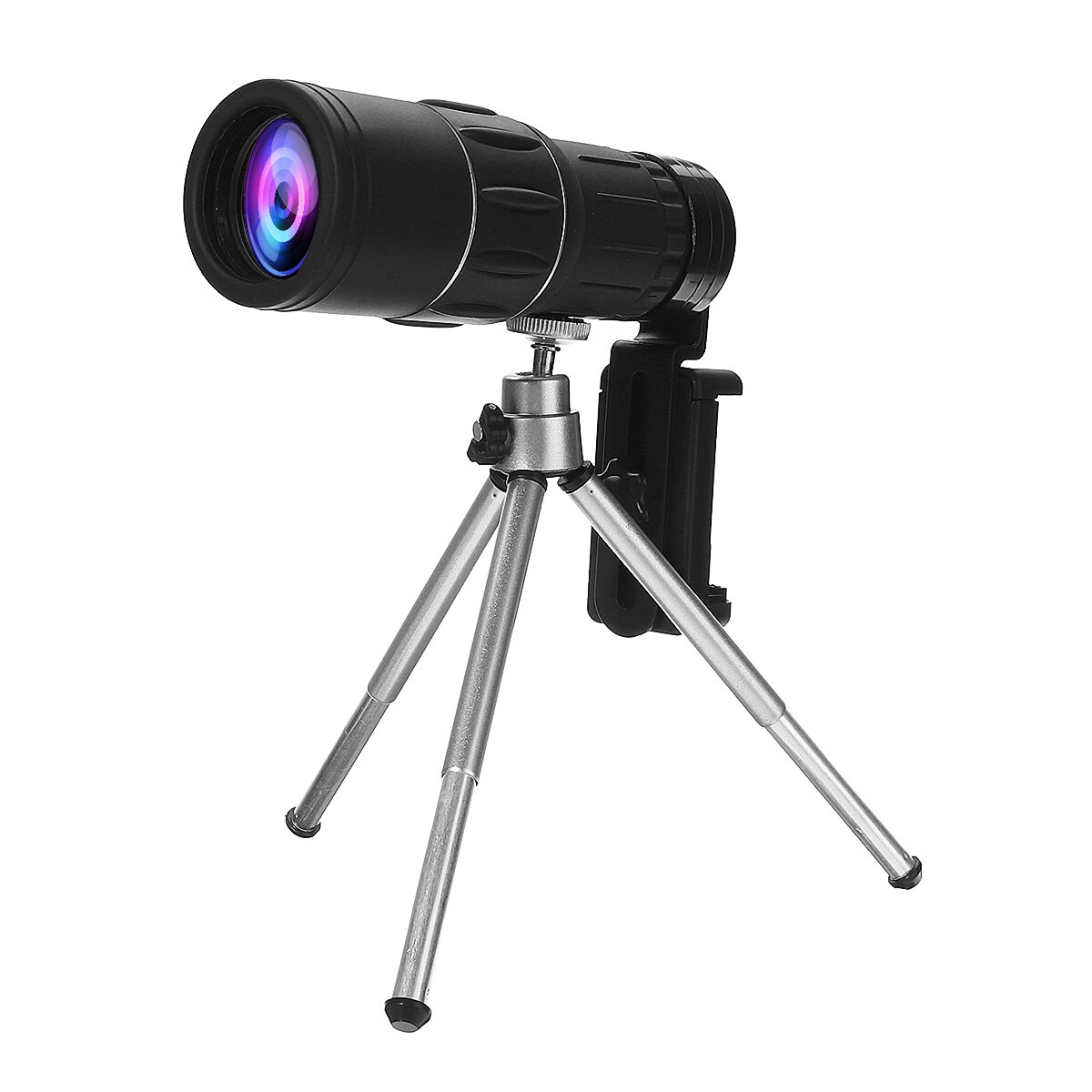 Разведывательный монокулярный телескоп 40X60 для открытых пространств, походов, путешествий, широкоугольный HD ночной вид с треногой и зажимом.
