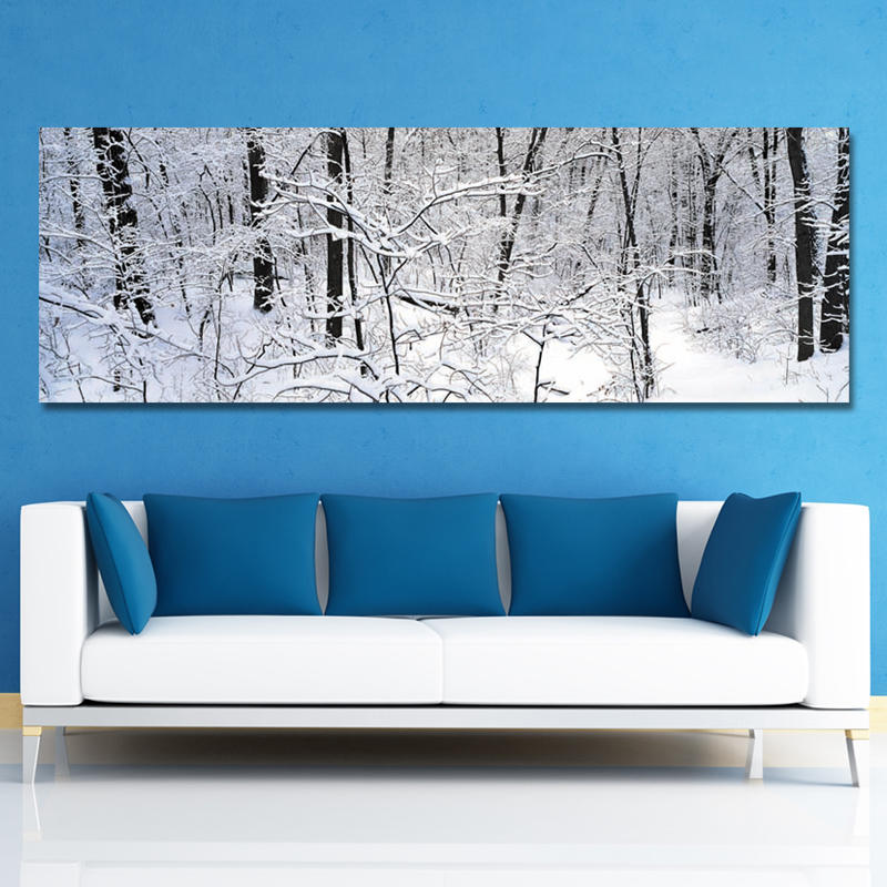 DYC 10494 Single Spray Oil Paintings Photography Forest Snow Scene Painting Wall Art For Home Decoration Paintings