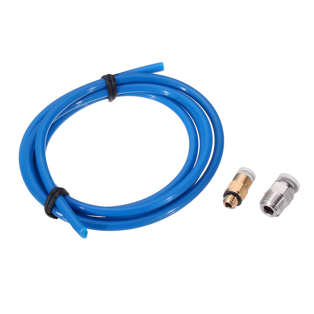 

2x4 мм 1.75 мм Синий PTFE Трубка + PC4-M10 / PC4-M6 Пневматический Коннектор Hotend Extrusion Набор для 3D-принтера