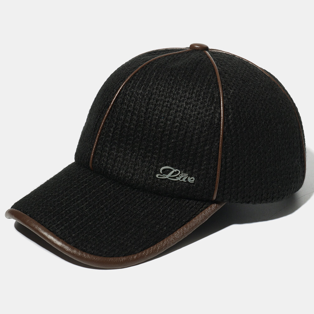 Heren gebreide solide baseballcap Casual zonnescherm Sport verstelbare snapback-hoed