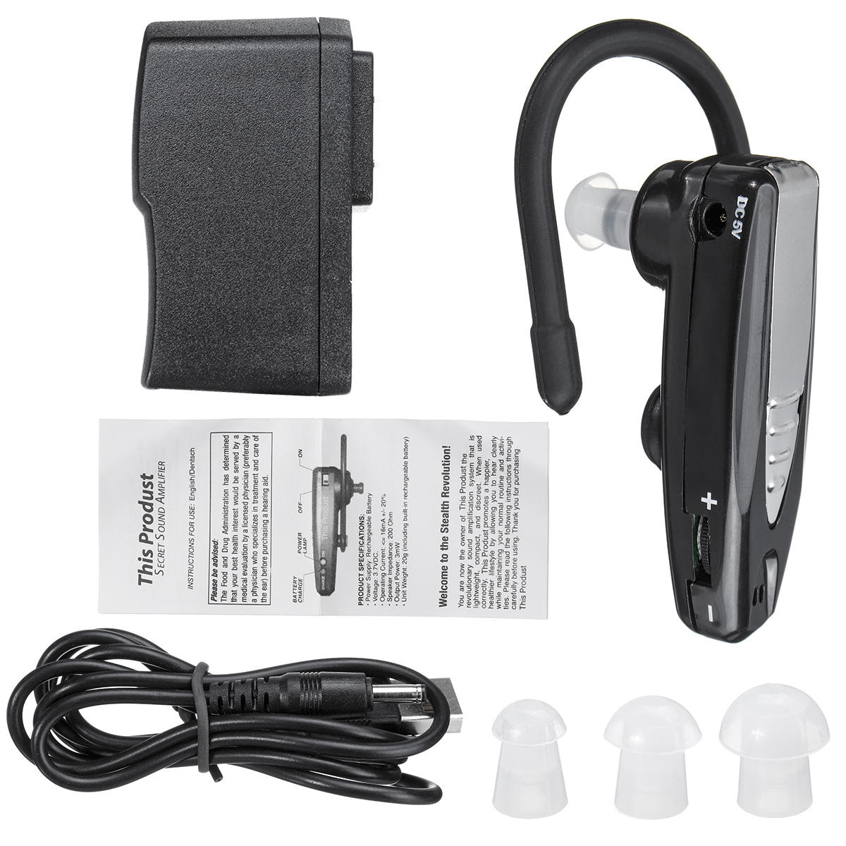 

Rechargeable Hearing Aids Intelligent Noise Reduction Ear Sound Amplifier Deaf-aid Anti-howling