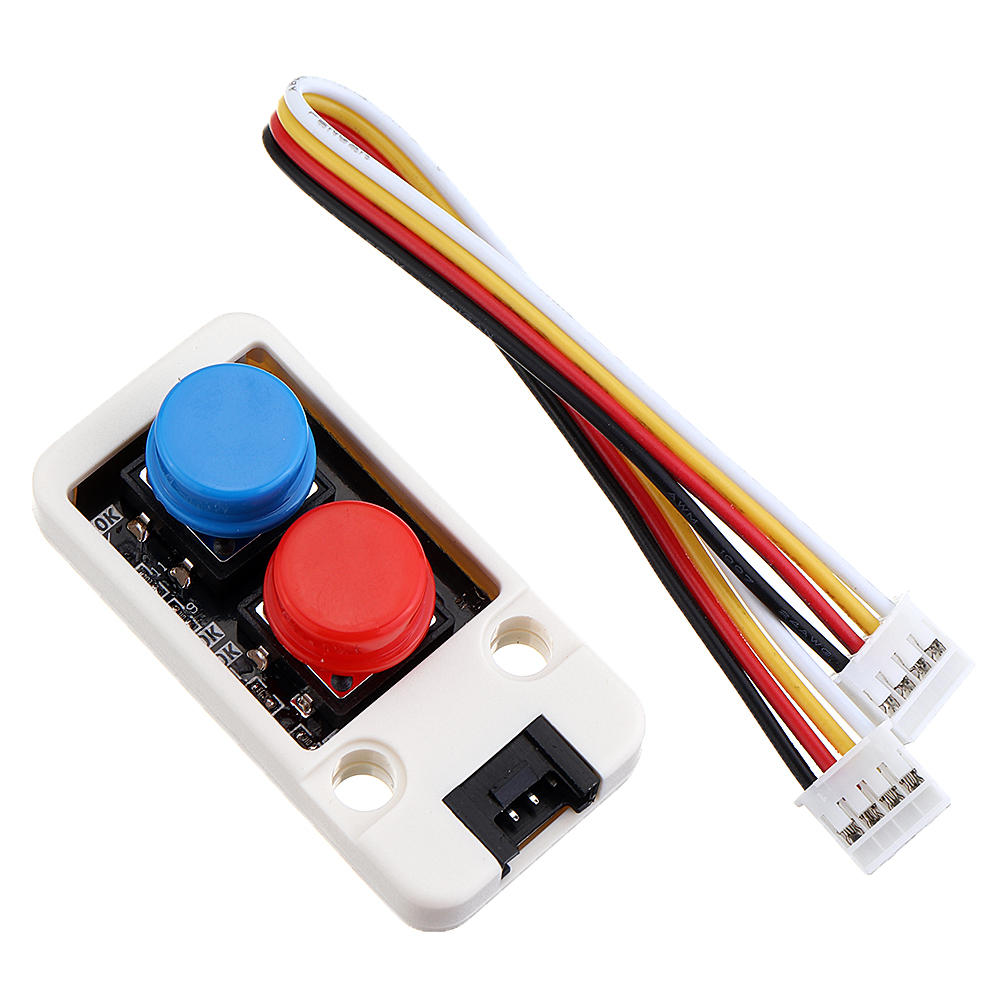 

3pcs Mini Dual Push Button Switch Unit with GROVE Port Cable Connector Compatible with FIRE /M5GO ESP32 Micropython Kit