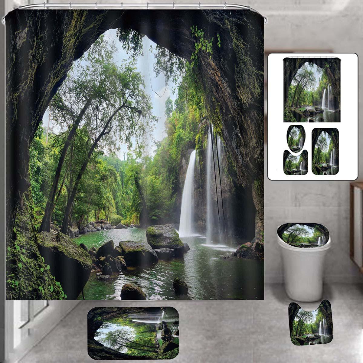 natural waterfall shower curtain home