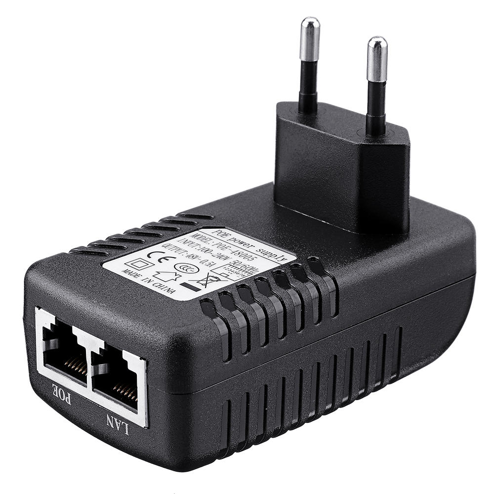 

3pcs EU Plug CCTV Security 48V 0.5A 24W POE Wall Plug POE Injector Ethernet Adapter IP Camera Phone PoE Power Supply