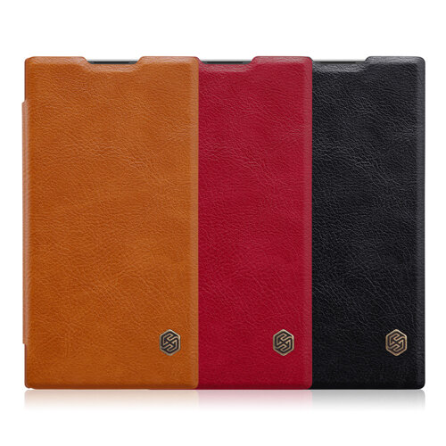 NILLKIN Flip Shockproof Card Slots Holder Full Cover PU Leather PC beschermhoes voor Sony Xperia L2