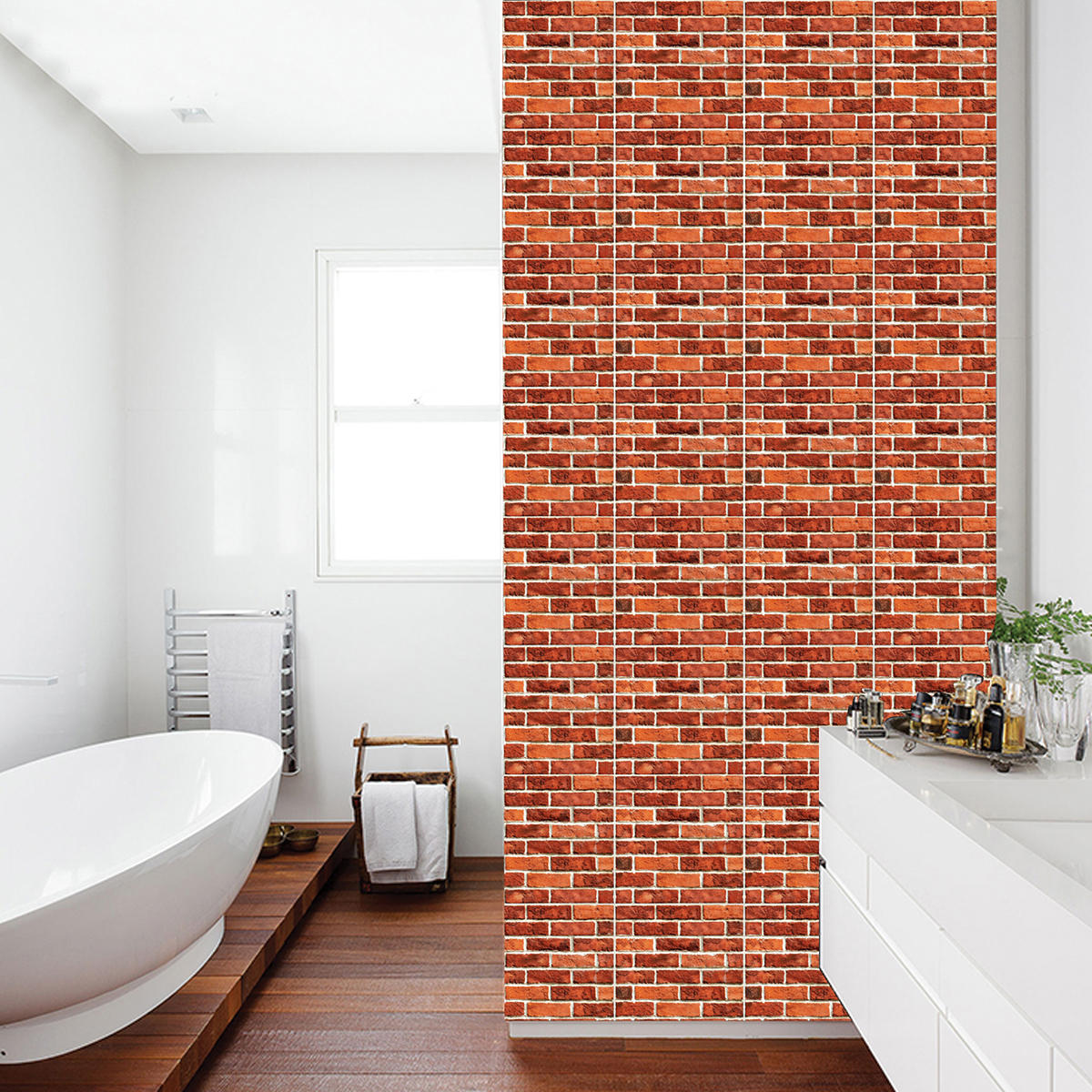 24Kind3D Self adhesive Wallpaper PE Foam Wall Sticker Tile Brick Home Wall Decoration