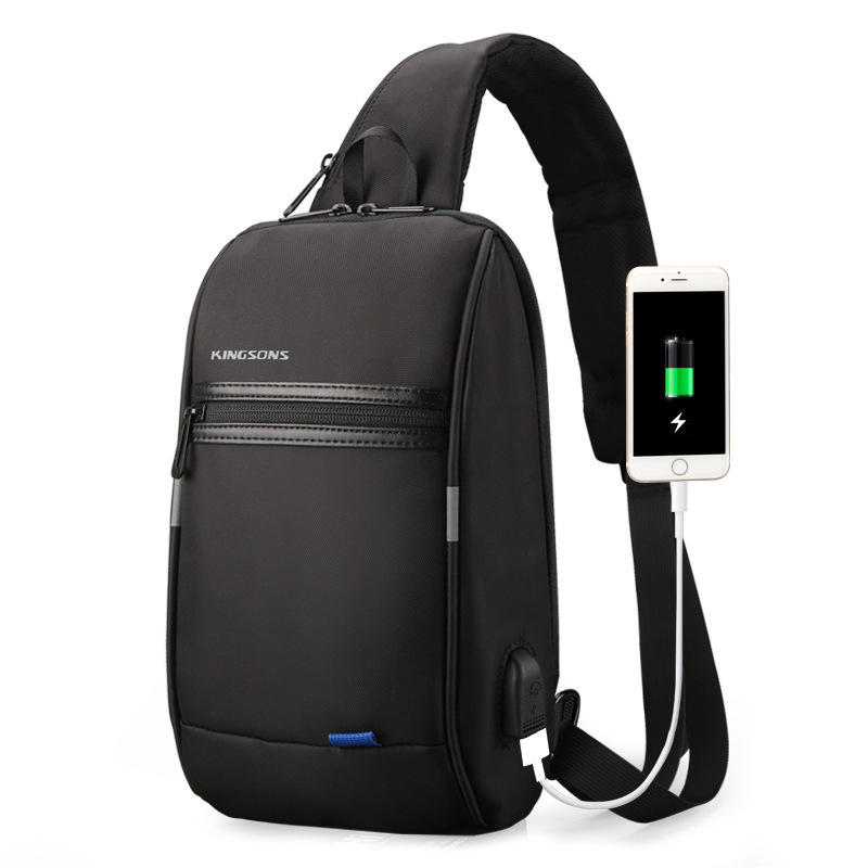 KINGSONS KS3174W Θωρακική τσάντα USB 10 ιντσών Φορητή τσάντα Casual τσάντα ώμου για κάμπινγκ ταξίδια