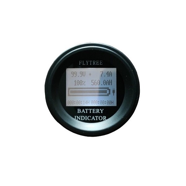 100V 50A / 100A Ronde Coulombmeter Coulometer Lithium-ion LiFePO4 Batterij Real Capaciteit LCD Elekt