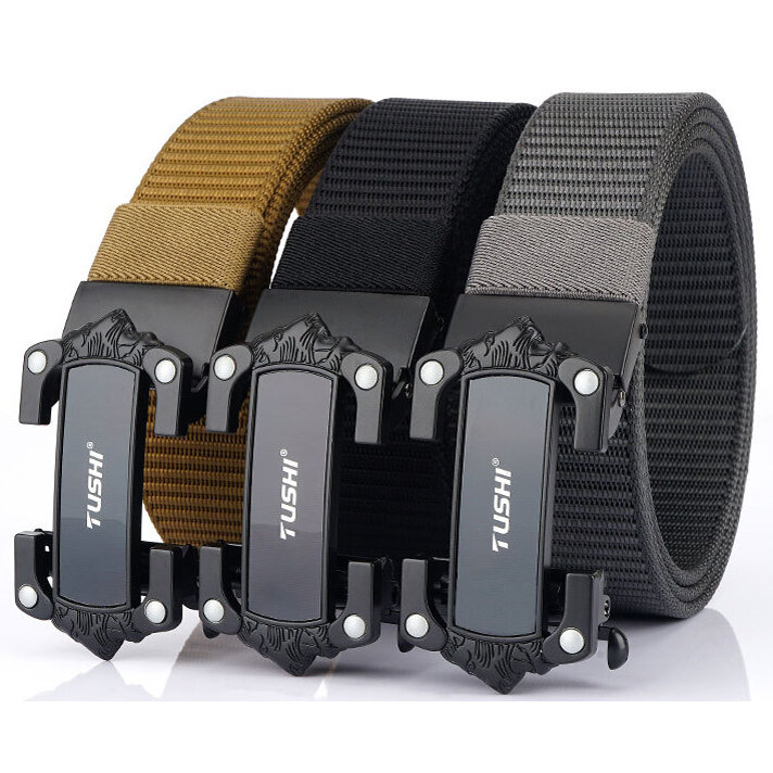 

ENNIU 125cm 3.4cm Width Automatic Buckle Men Nylon Waist Belts Tactical Belt Quick Unlock Waist Belt