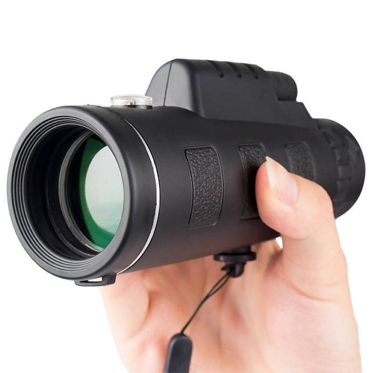40X60 Zoom-Hochauflösungs-Monokular-Teleskop mit Militärstativ-Kameraklemme für Mobiltelefon