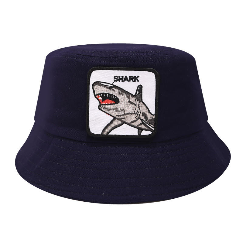 Cotton Fisherman Hat Animal Print With Shark Sun Hat