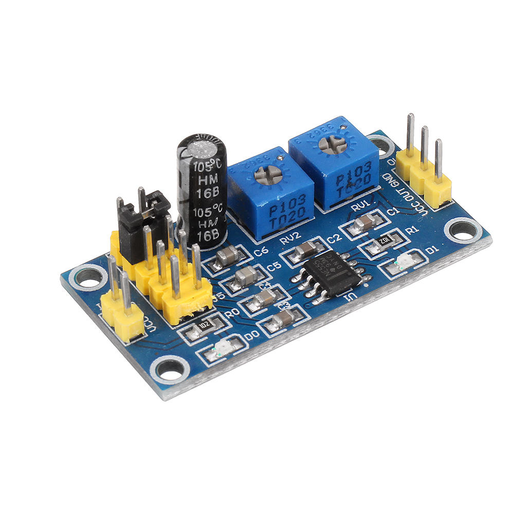 

20pcs NE555 Pulse Frequency Duty Cycle Square Wave Rectangular Wave Signal Generator Adjustable 555 Board NE555P Module