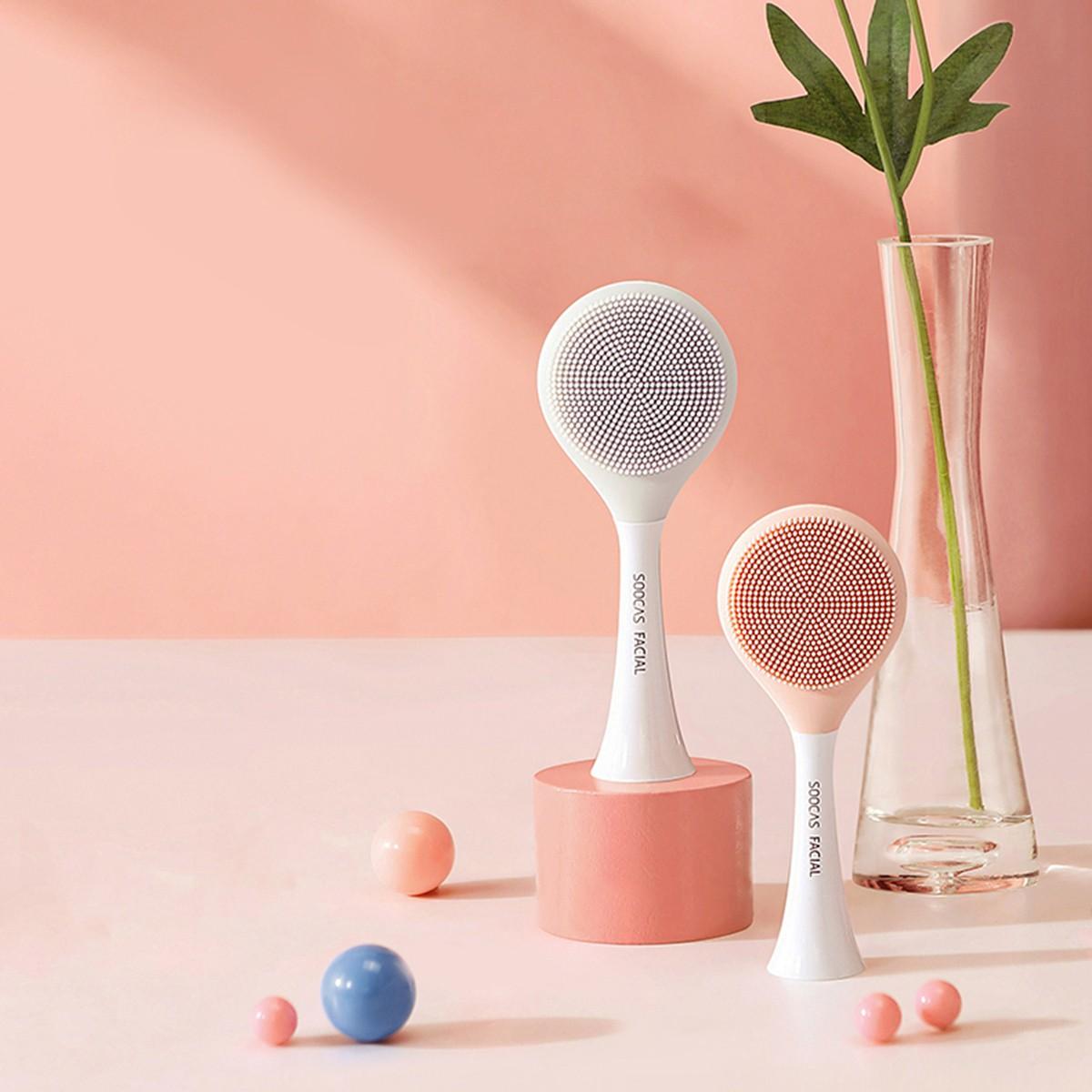 SOOCAS Gentle Facial Cleansing Brush Food Grade Silicone High-density Soft Fine Bristles Fit with X1/X3/X5 Electric Toot
