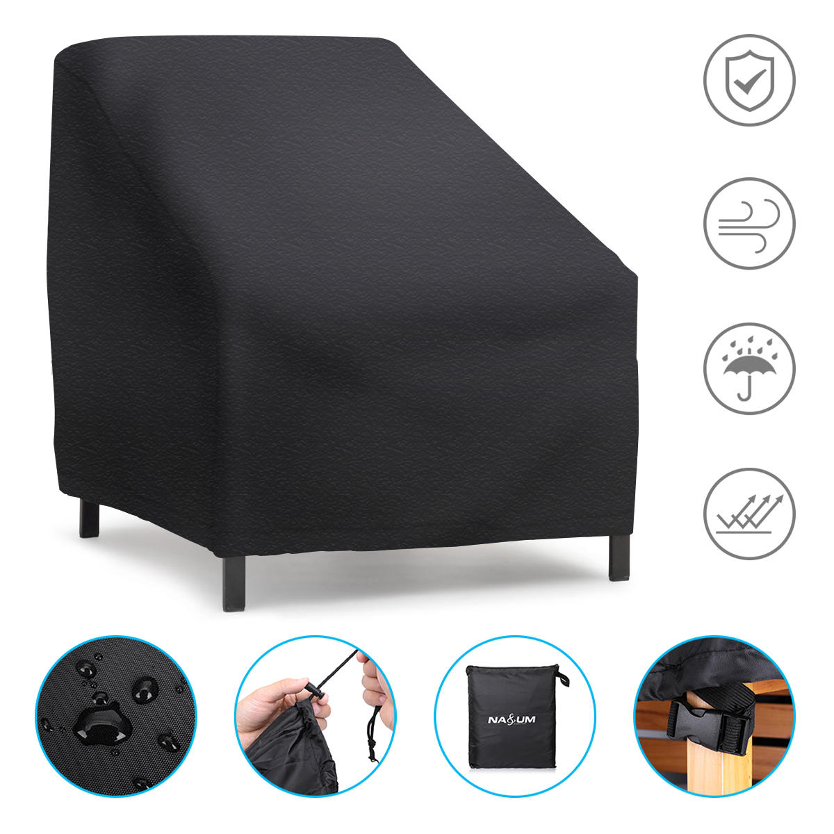 Waterproof Outdoor Chair Sofa Covers High-density Nylon Oxford Furniture Protection Case