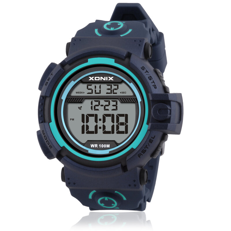 XONIX NU 100M Waterproof Luminous Display Countdown Alarm Clock Men Digital Watch