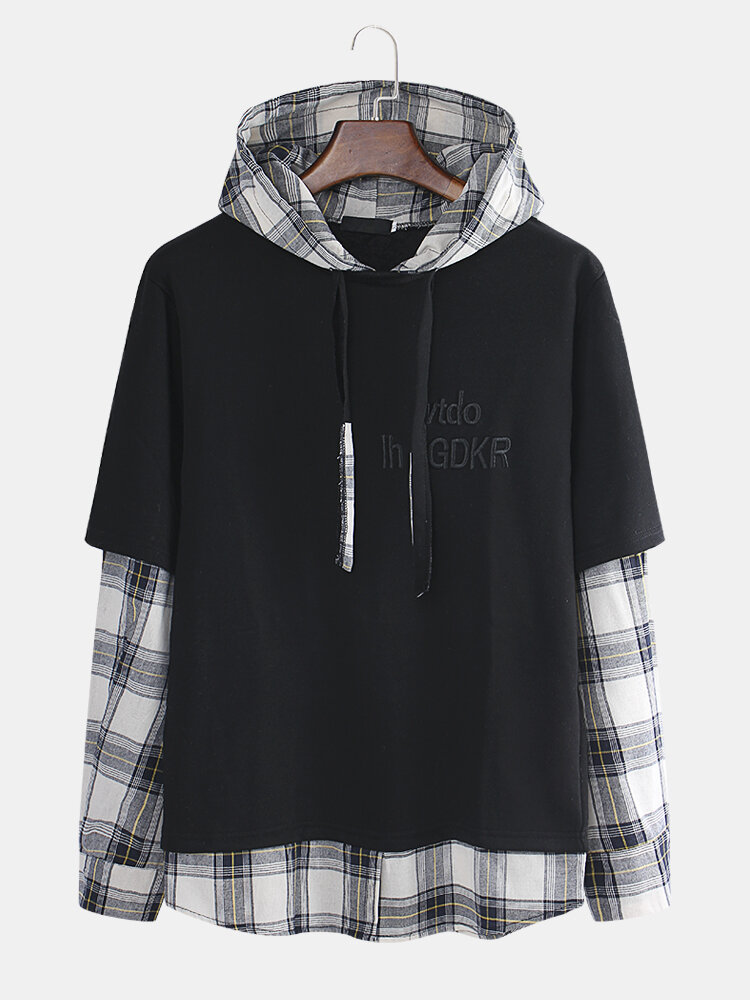 Heren Hooded Sweaters Japanse Casual Lattice Stitching Jacket