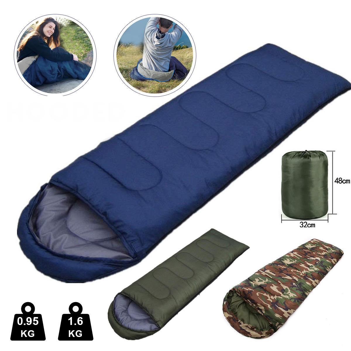 Sac de couchage léger portable voyage sac de couchage hiver camping en plein air randonnée tapis de tente