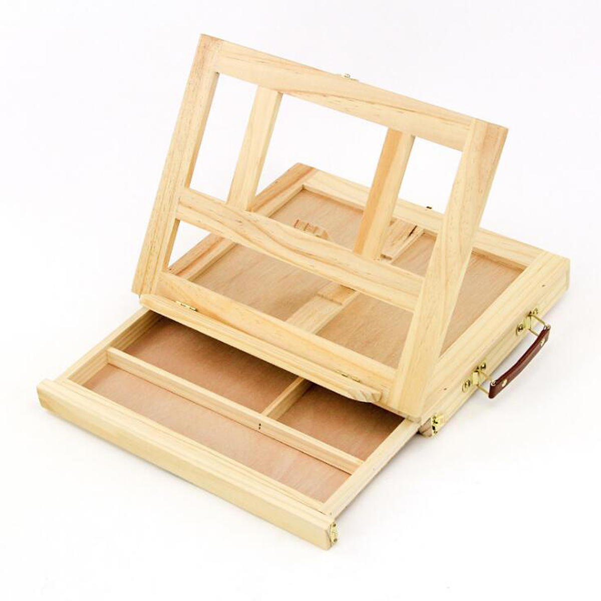 Table Easel Drawer Pine Wood Artist Easel Painting Stand Craft Art Sketching Box Board Desktop Durab