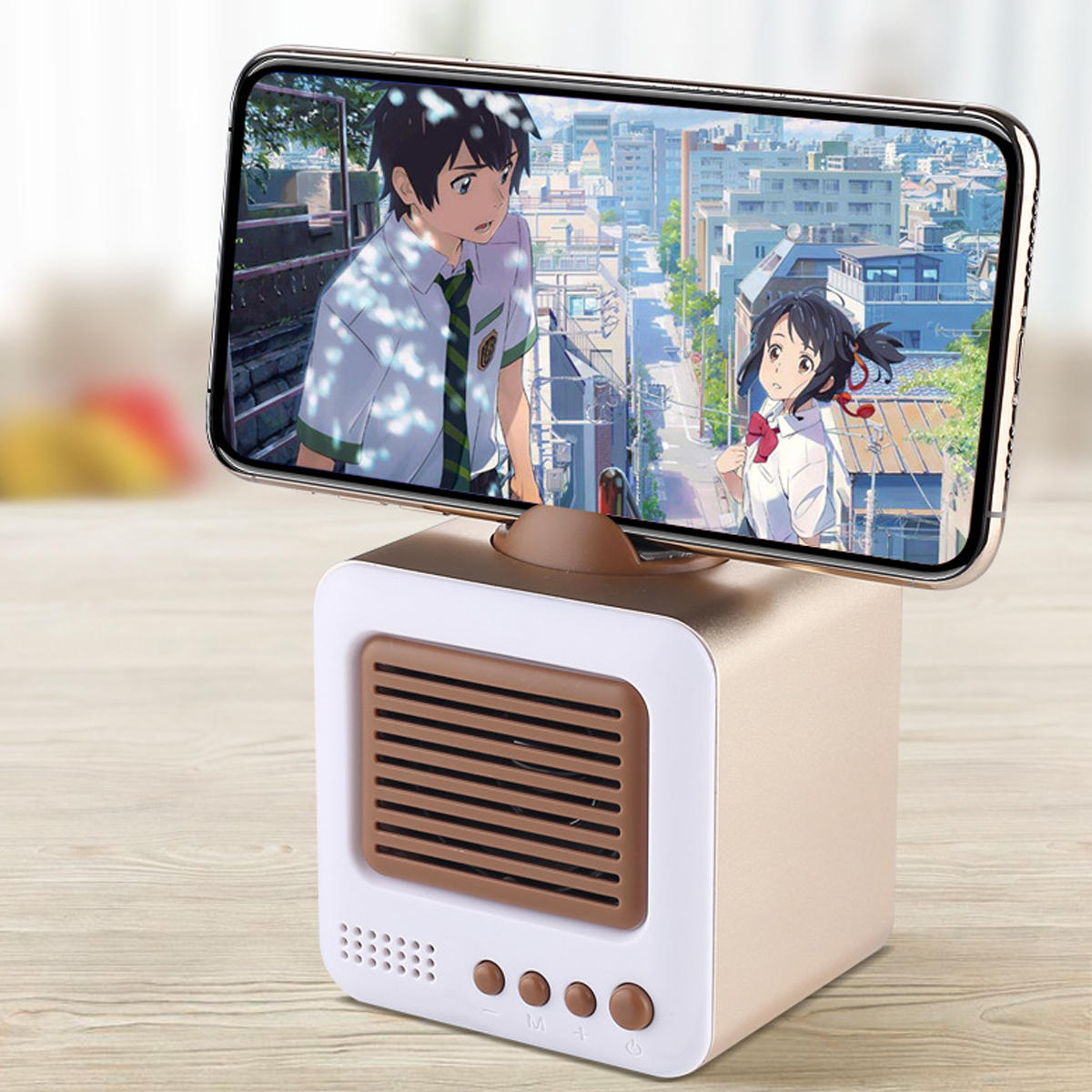 Image of Bluetooth-Lautsprecher Retro TV-frmiger Stand Mini-Lautsprecher Bluetooth Stereo HIFI Sound