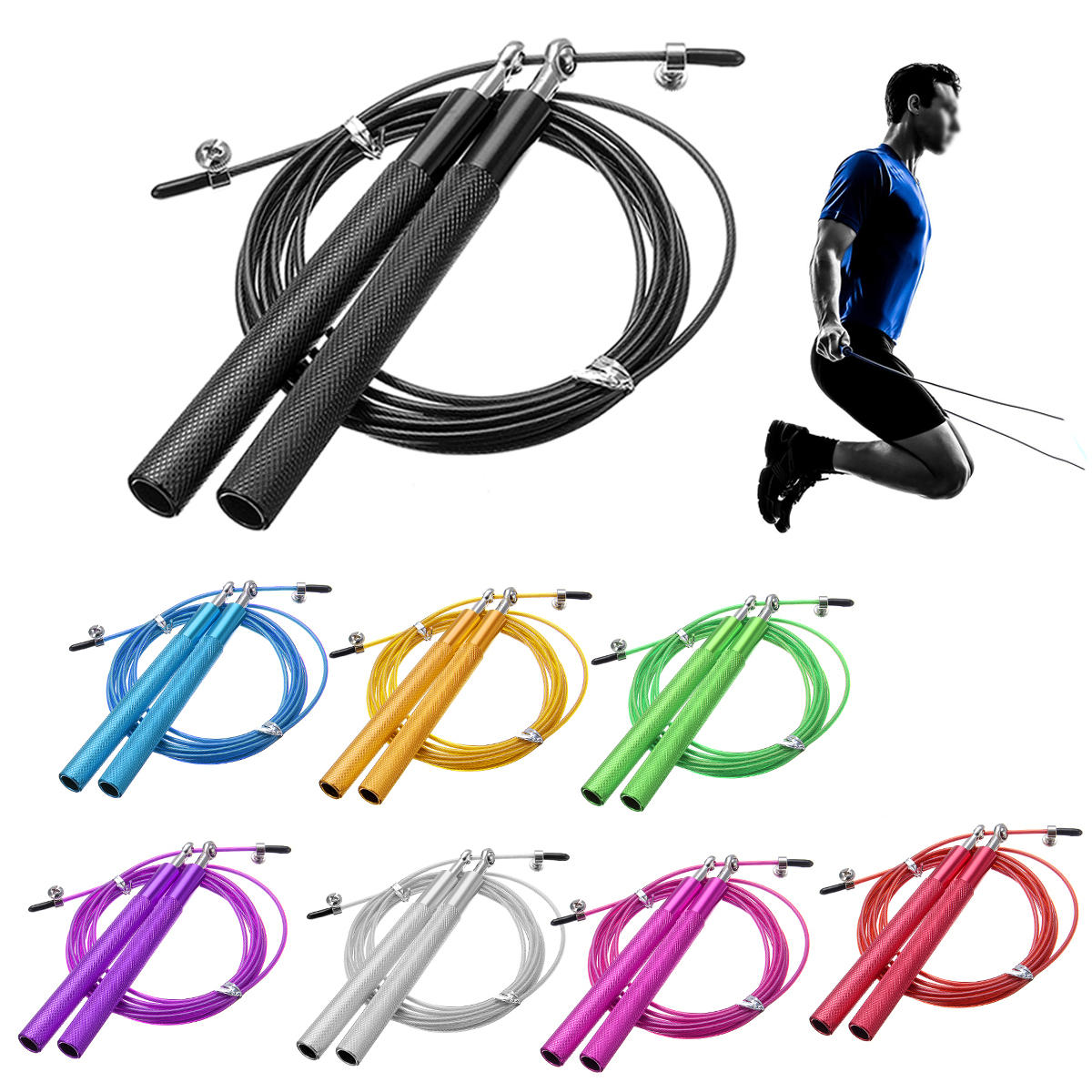 Aluminium Speed Rope Springen Sport Fitness Oefening Springtouw Cardiokabel