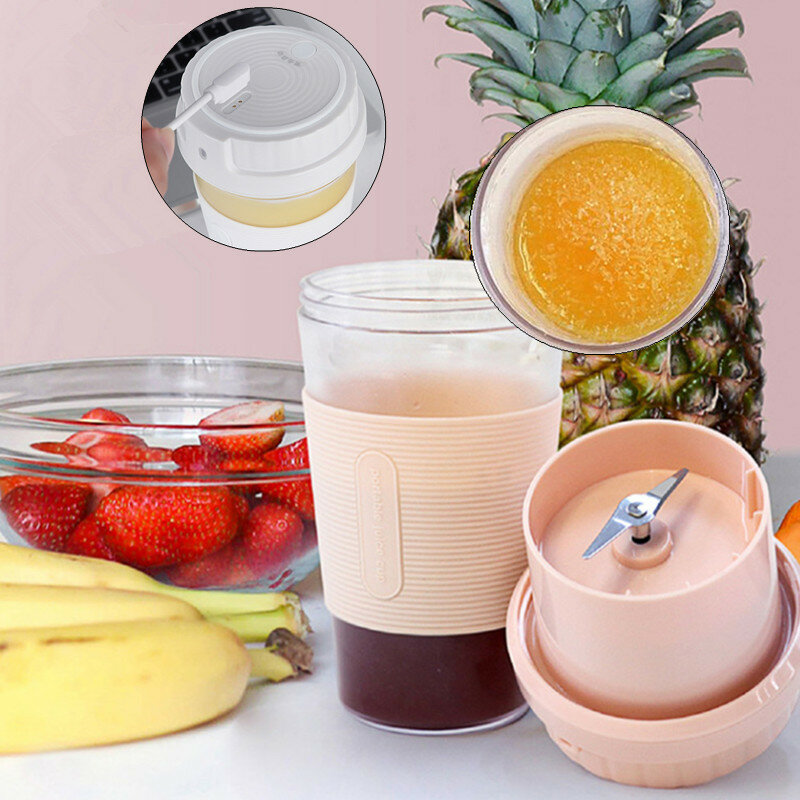 Nathome 250ml Fruit Juicer Bottle Portable DIY Juicing Extracter Cup Magnetic Charging Portable Camping Picnic Travel Cup
