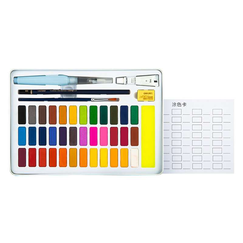 Zestaw farb akwarelowych XIAOMI Ecosystem Deli 36 kolorów z EU za $14.62 / ~54zł