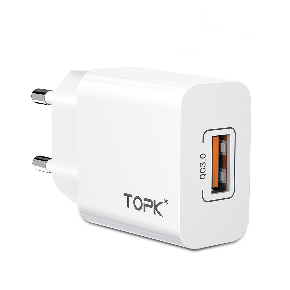 TOPK 18WQC3.0高速充電USB充電アダプターiPhone11 Pro Huawei P30 Pro Mate 30 9Pro S10 +注10