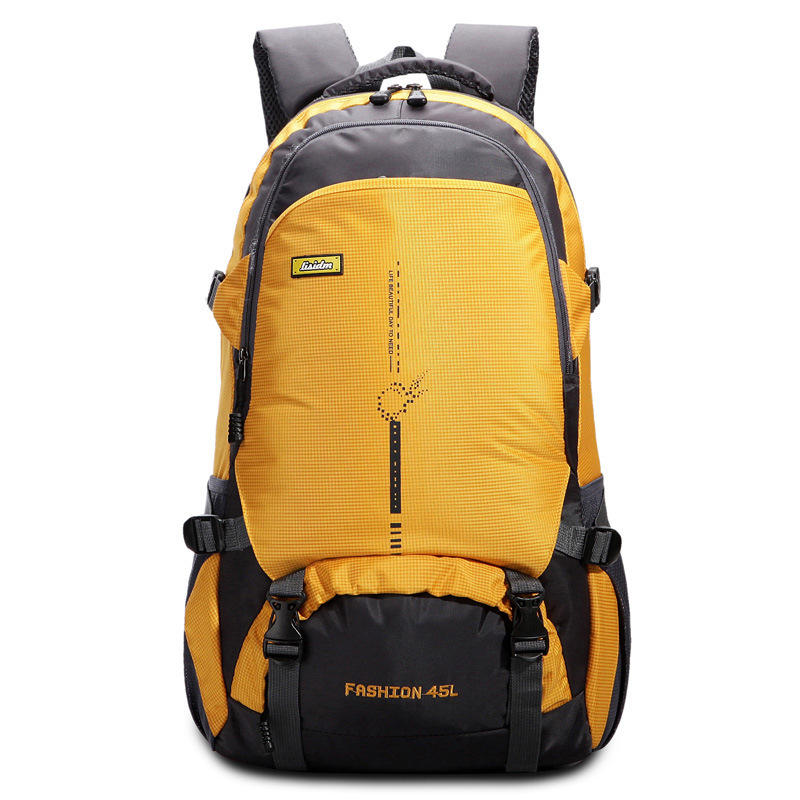 45Lクライミングバックパック防水キャンプハイキングリュックサックタクティカルバッグ女性男性旅行バックバッグ。