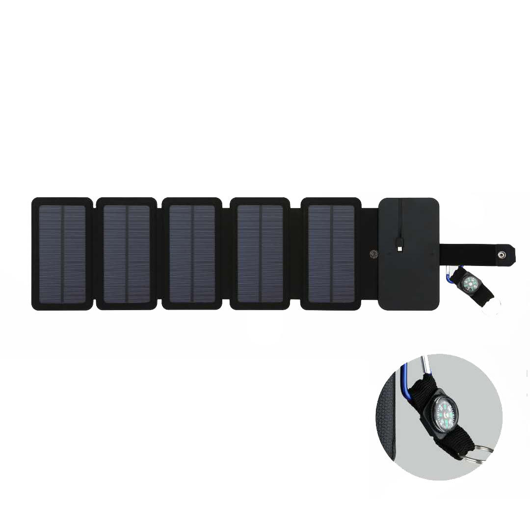 IPRee® Poratble 8W 5 pieghevole USB ricaricabile solare Pannello di alimentazione mobile da viaggio Caricatore di emergenza campeggio