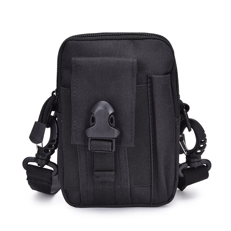 حقيبة خصر تكتيكية متعددة الوظائف بحجم 6 بوصات مع حزام كتف وسحاب وحماية ضد السرقة للتخييم والصيد والسفر.