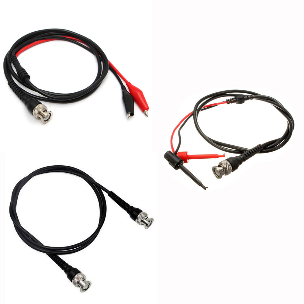 

DANIU P1013 BNC Q9 Male Plug To BNC Q9 Male Plug Oscilloscope Test Probe Cable Lead 100CM+BNC Male Plug Q9 to Dual Hook