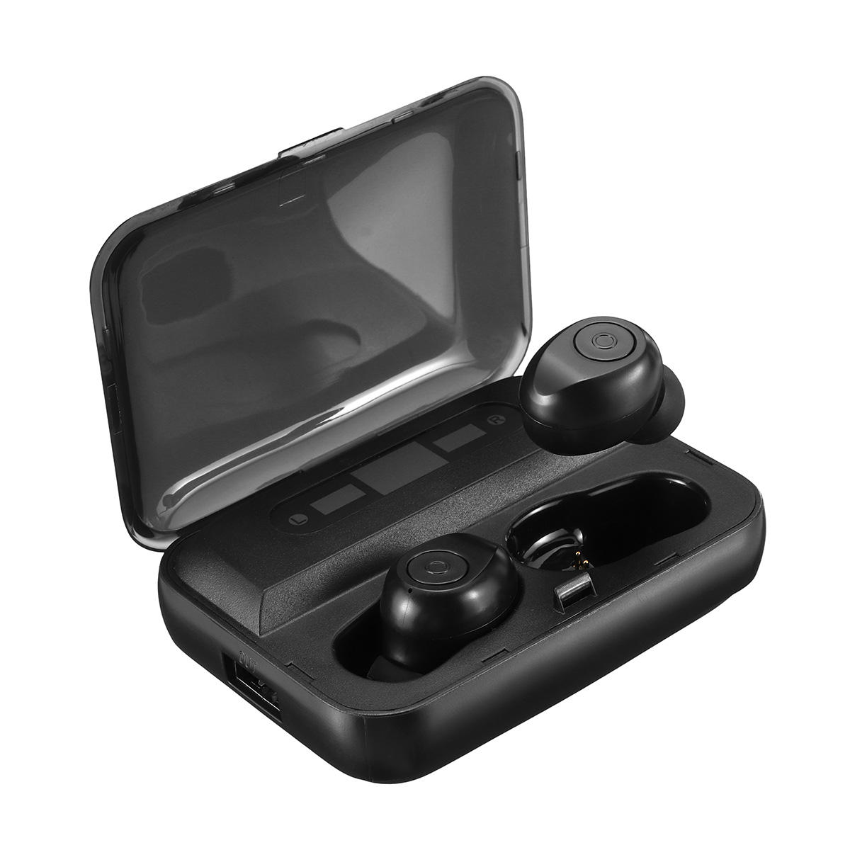 TWS Wireless bluetooth 5.0 Earphone Dual LED Power Display 1300mAh Type-C Charge IPX7 Waterproof Headphone with Mic