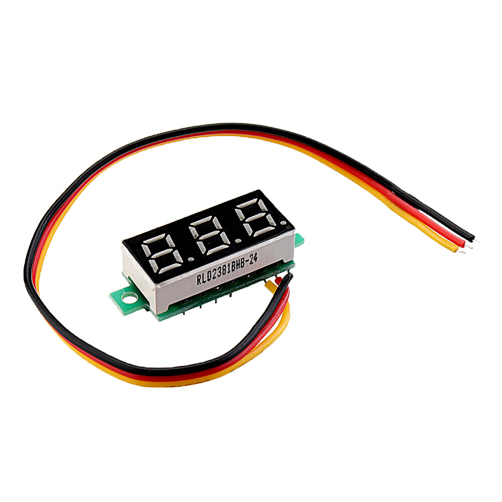 10 stks 0.28 Inch Driedraads 0-100 V Digitale Rode Display DC Voltmeter Verstelbare Voltage Meter
