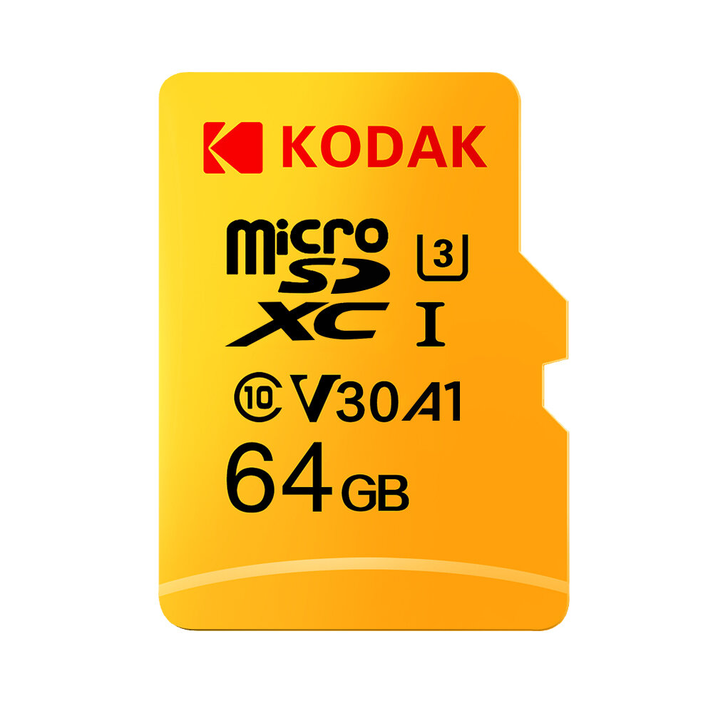 Memoria KODAK Micro SD TF Flash Tarjeta 64GB 128GB U3 A1 V30 Tarjeta Micro SDHC Tarjeta SDXC para video y almacenamiento