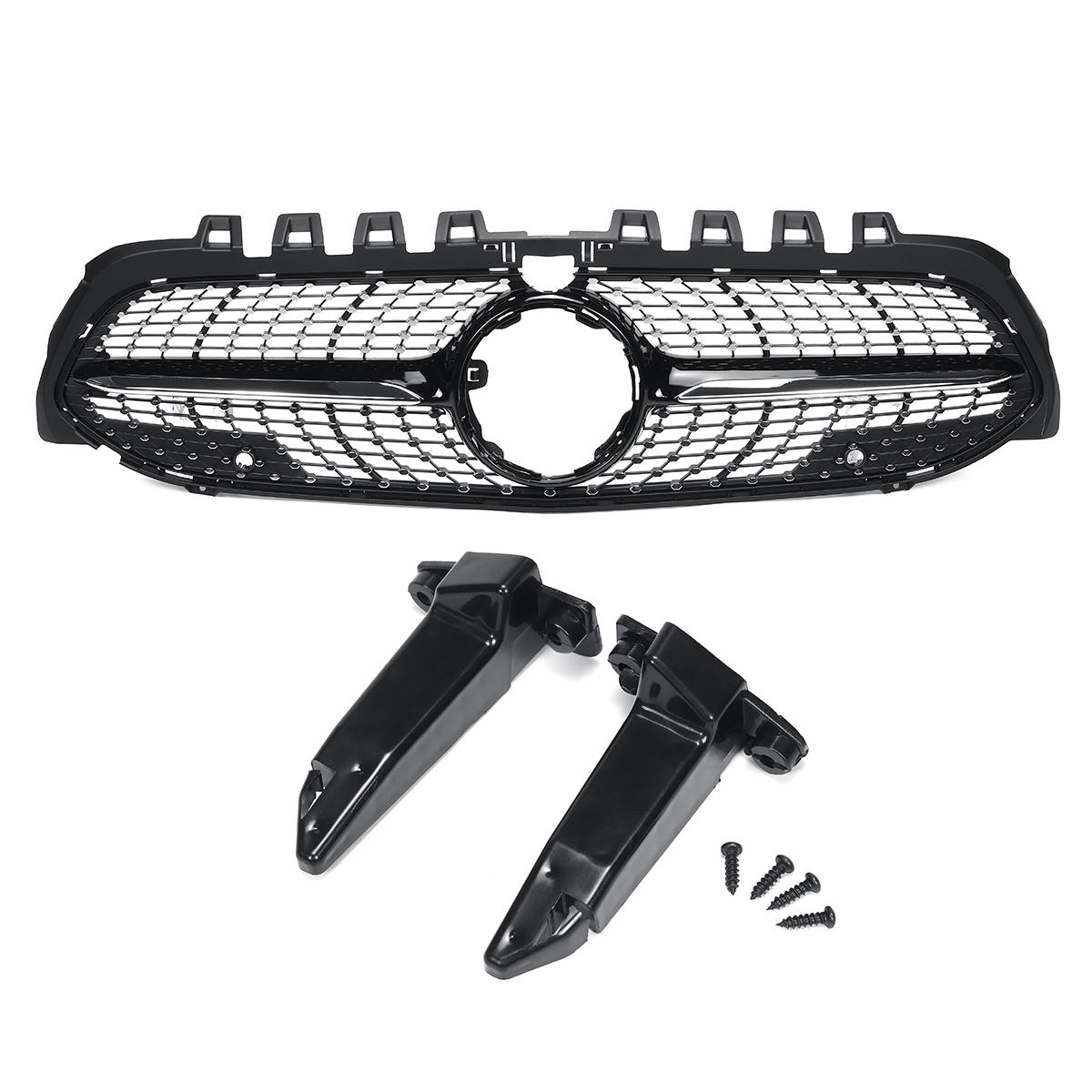 Diamond Grille met camera voor Benz W177 A250 A200 A35 AMG 2019+